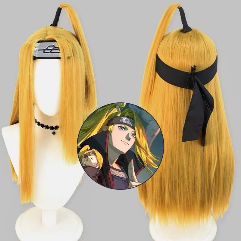 Naruto Deidara Long Blonde Cosplay Wig