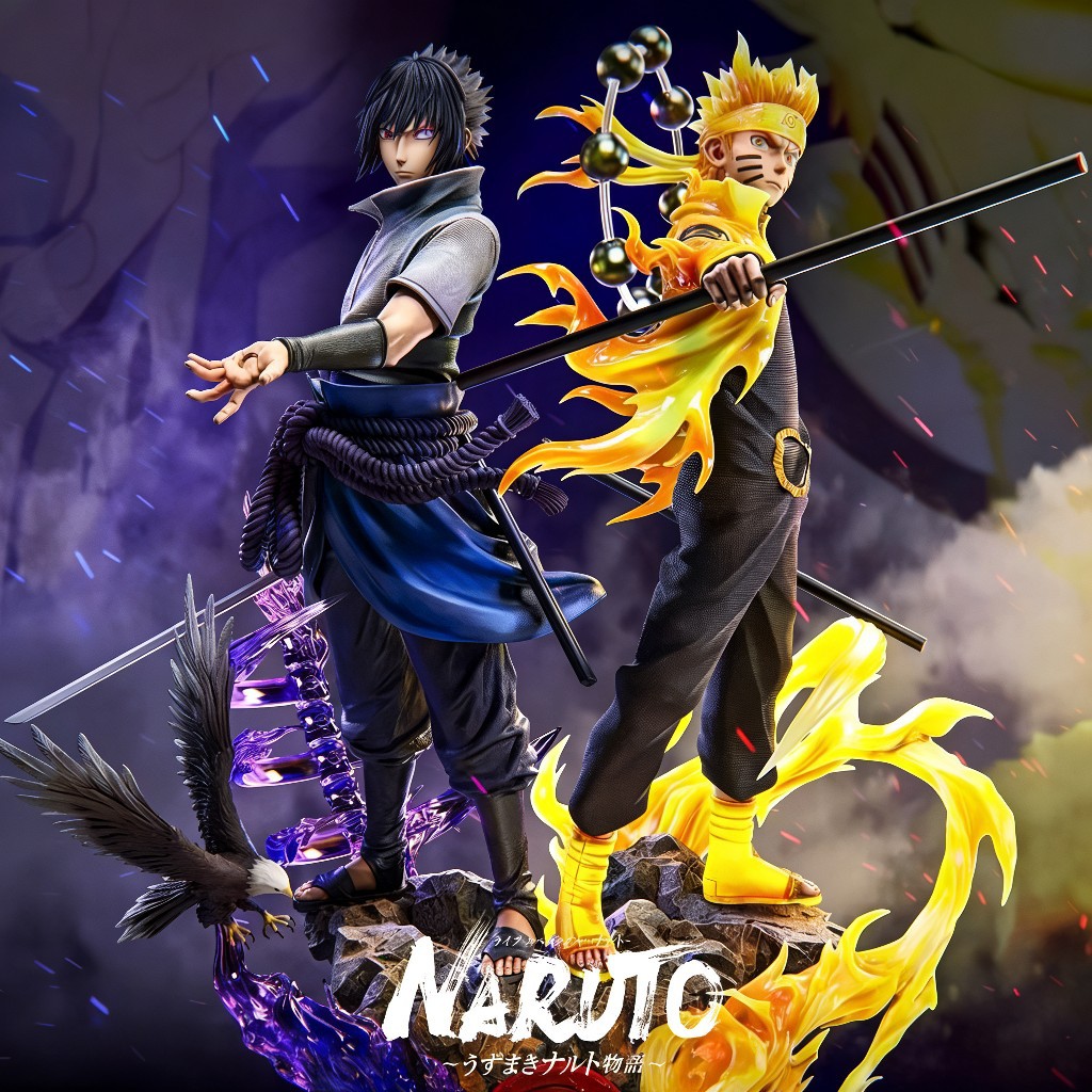 Naruto Naruto and Sasuke Chakra Effect Display Figures