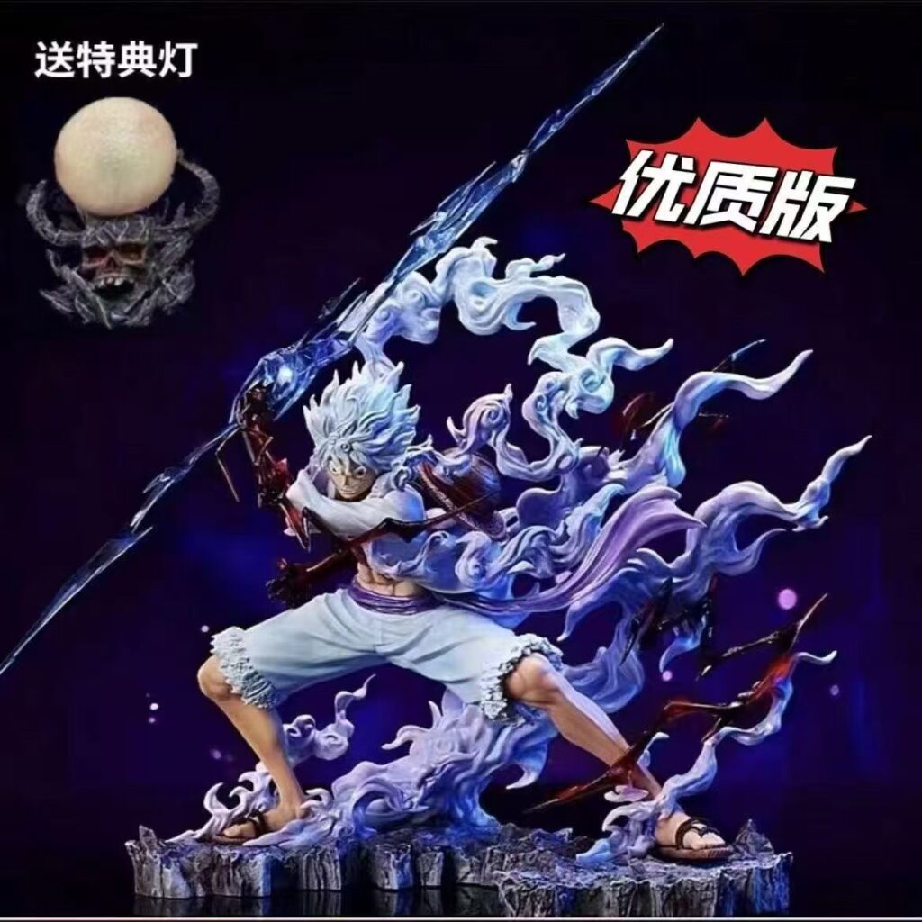One Piece Luffy Gear 5 Lightning Scene Figure