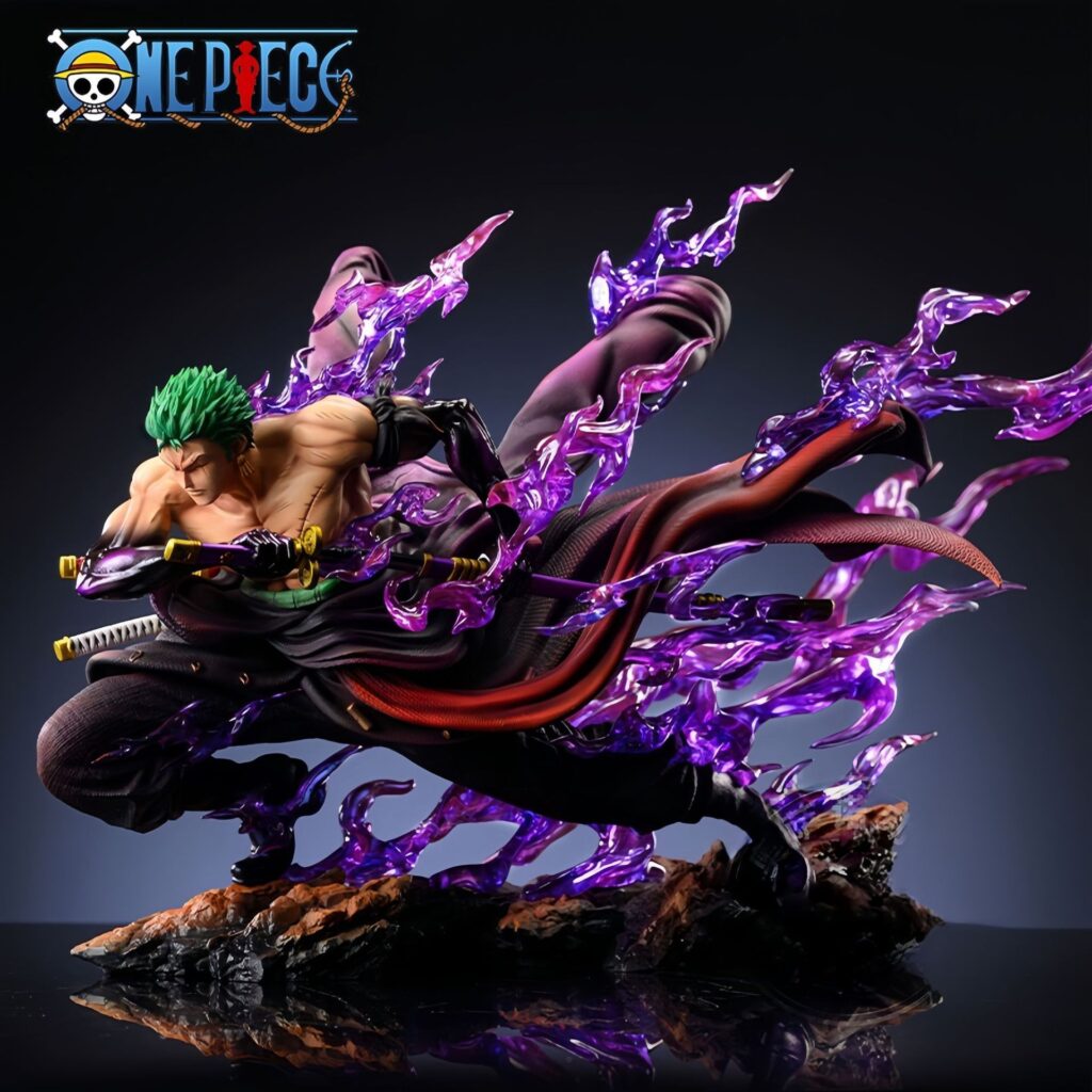 One Piece Zoro Drawn Sword Battle Scene Figure